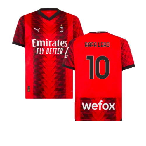 2023-2024 AC Milan Home Shirt (Rafa Leao 10)