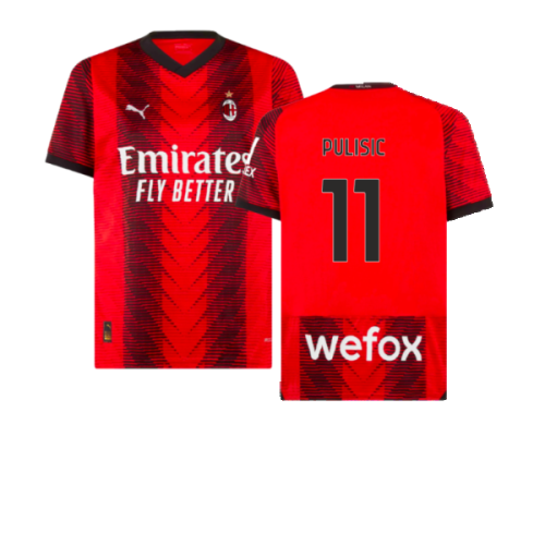 2023-2024 AC Milan Home Shirt (Pulisic 11)