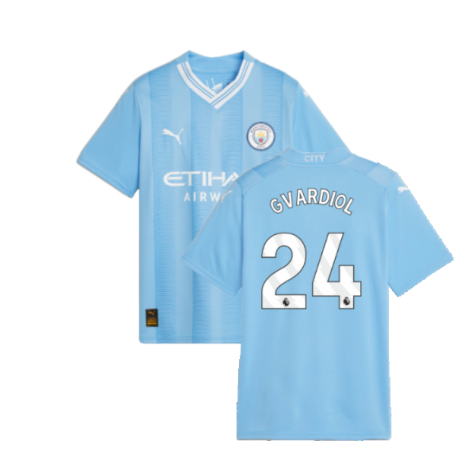 2023-2024 Man City Home Shirt (Kids) (Gvardiol 24)