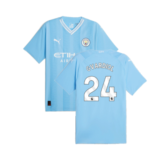 2023-2024 Man City Authentic Home Shirt (Gvardiol 24)