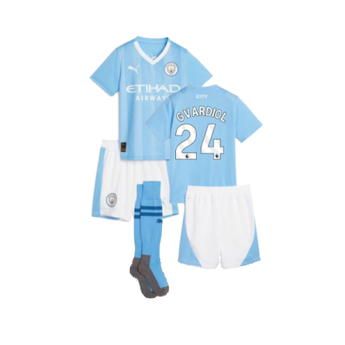 2023-2024 Man City Home Mini Kit (Gvardiol 24)