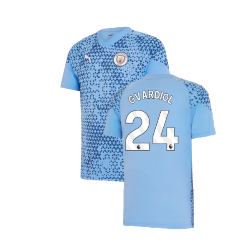 2023-2024 Man City Training Jersey (Light Blue) (Gvardiol 24)