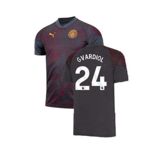 2023-2024 Man City Training Jersey (Strong Grey) (Gvardiol 24)