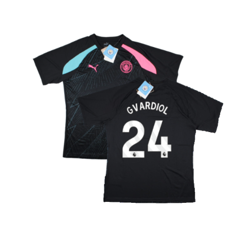 2023-2024 Man City Pre-Match Jersey (Dark Navy) (Gvardiol 24)