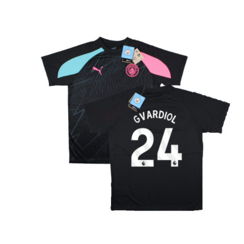 2023-2024 Man City Pre-Match Jersey (Dark Navy) - Kids (Gvardiol 24)