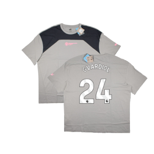 2023-2024 Man City FtblCulture Tee (Smokey Grey) (Gvardiol 24)