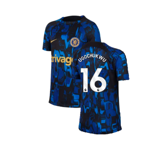 2023-2024 Chelsea Academy Pro Tee (Blue) - Kids (Ugochukwu 16)