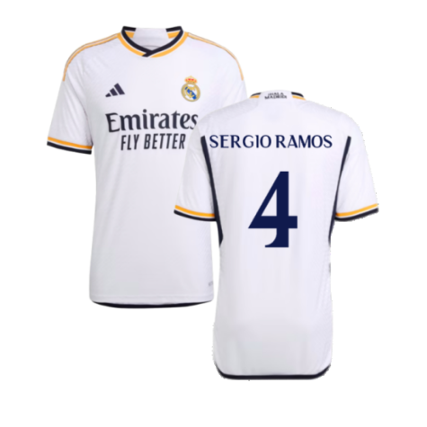 2023-2024 Real Madrid Authentic Home Shirt (Sergio Ramos 4)