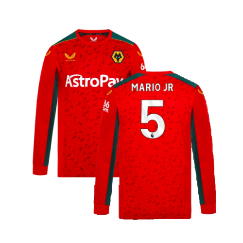 2023-2024 Wolves Long Sleeve Away Shirt (Mario JR 5)