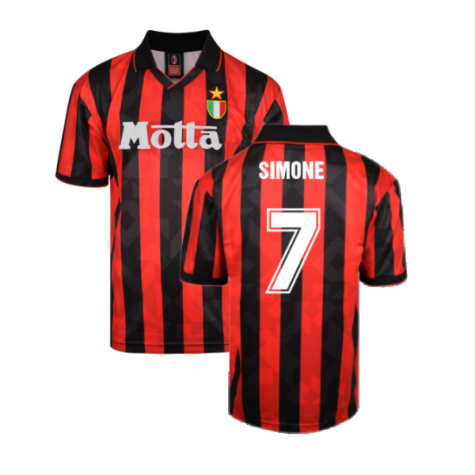 Score Draw AC Milan 1994 Retro Football Shirt (Simone 7)