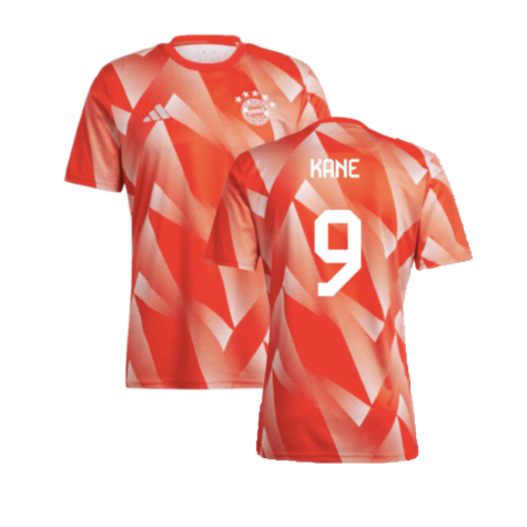 2023-2024 Bayern Munich Pre-Match Shirt (Red) (Kane 9)