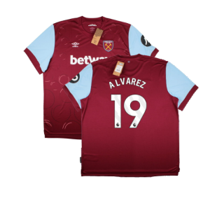 2023-2024 West Ham United Home Shirt (ALVAREZ 19) 2023-2024 West Ham United Home Shirt (ALVAREZ 19)