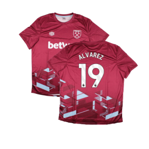 2023-2024 West Ham Warm Up Jersey (Claret) (ALVAREZ 19)