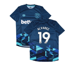 2023-2024 West Ham Warm Up Jersey (Navy) (ALVAREZ 19)