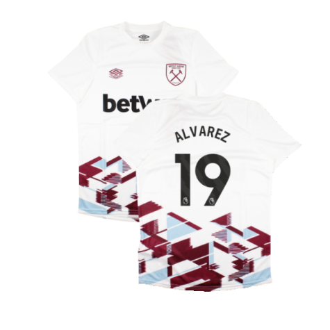 2023-2024 West Ham Warm Up Jersey (White) (ALVAREZ 19)