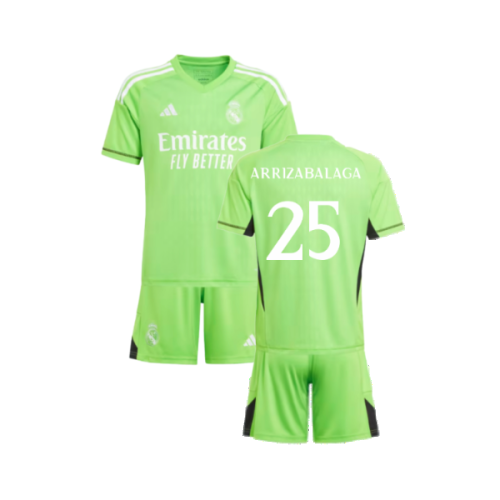 2023-2024 Real Madrid Home Goalkeeper Youth Kit (Arrizabalaga 25)