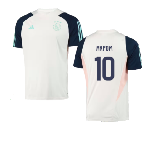 2023-2024 Ajax Training Jersey (White) (Akpom 10)