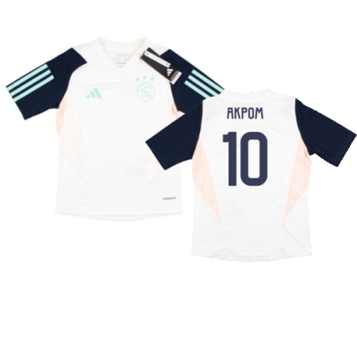 2023-2024 Ajax Training Jersey (White) - Kids (Akpom 10)