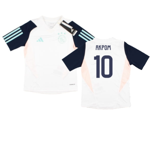 2023-2024 Ajax Training Jersey (White) - Kids (Akpom 10)