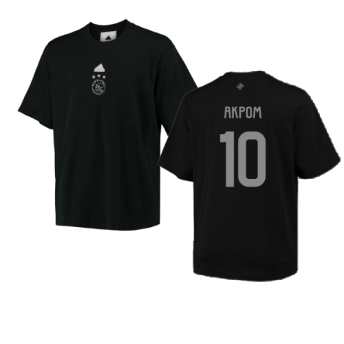 2023-2024 Ajax Lifestyler Oversized Tee (Black) (Akpom 10)