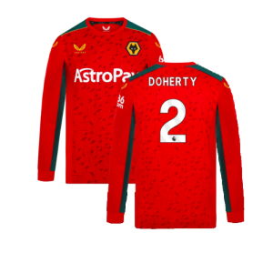 2023-2024 Wolves Long Sleeve Away Shirt (Doherty 2)