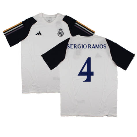 2023-2024 Real Madrid Core Tee (White) (Sergio Ramos 4)