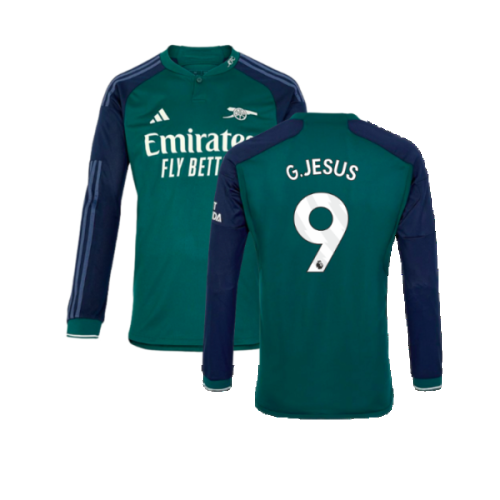 2023-2024 Arsenal Long Sleeve Third Shirt (G.Jesus 9)