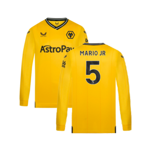 2023-2024 Wolves Long Sleeve Home Shirt (Mario JR 5)