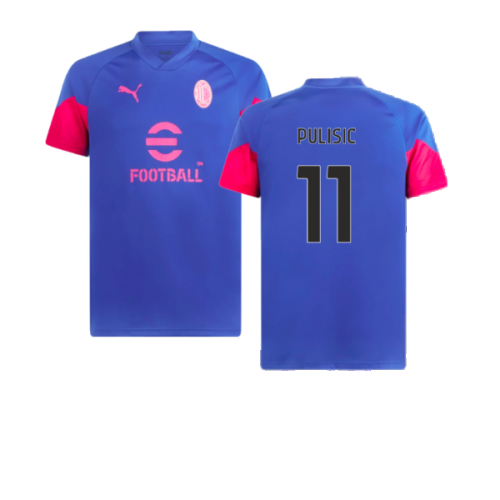 2023-2024 AC Milan Training Jersey (Royal Sapphire) (Pulisic 11)