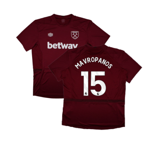 2023-2024 West Ham Training Jersey (Claret) (Mavropanos 15)