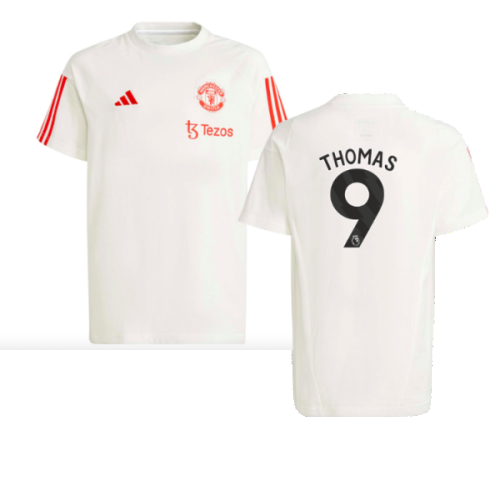 2023-2024 Man Utd Training Tee (White) - Kids (Thomas 9)