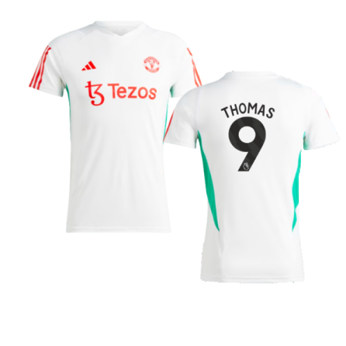 2023-2024 Man Utd Training Jersey (White) - Ladies (Thomas 9)