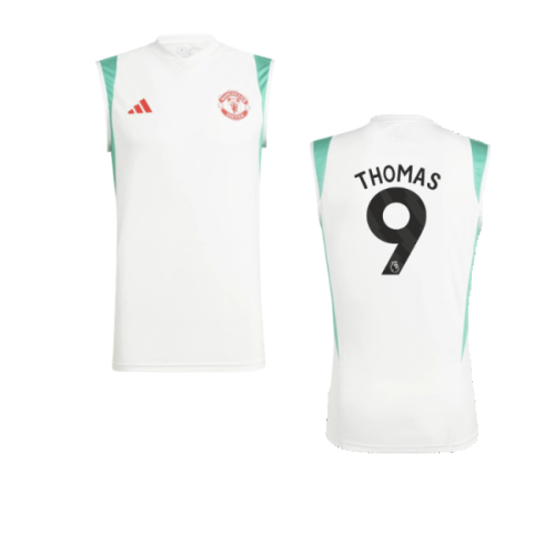 2023-2024 Man Utd Sleeveless Jersey (White) (Thomas 9)