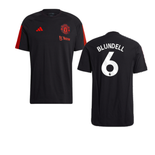 2023-2024 Man Utd Training Tee (Black) (Blundell 6)