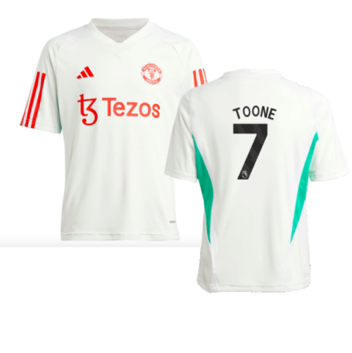 2023-2024 Man Utd Training Jersey (White) - Kids (Toone 7)