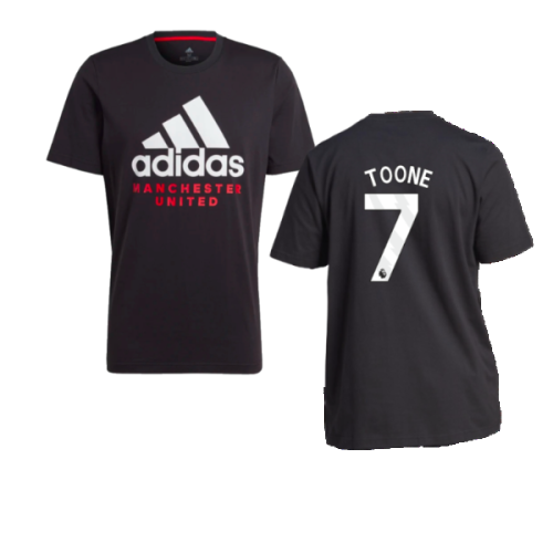 2023-2024 Man Utd DNA Graphic Tee (Black) (Toone 7)
