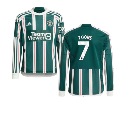 2023-2024 Man Utd Away Long Sleeve Shirt (Kids) (Toone 7)