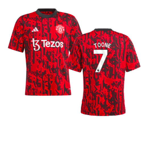 2023-2024 Man Utd Pre-Match Shirt (Red) - Kids (Toone 7)