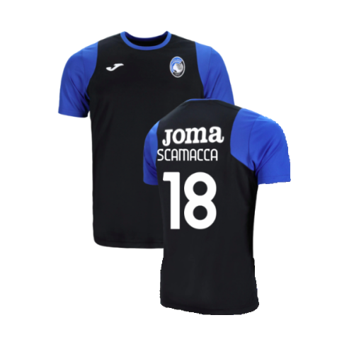 2023-2024 Atalanta Training Shirt (Black) (Scamacca 18)