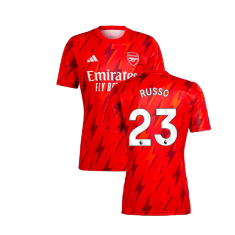 2023-2024 Arsenal Pre-Match Shirt (Red) (Russo 23)