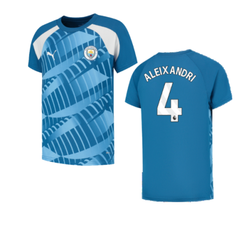 2023-2024 Man City Pre-Match Jersey (Lake Blue) - Kids (Aleixandri 4)