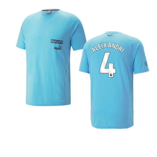 2023-2024 Man City Casuals Tee (Blue Wash) (Aleixandri 4)