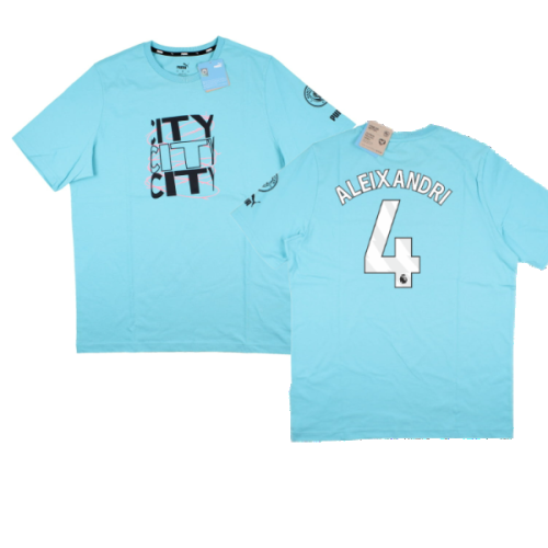 2023-2024 Man City FtblCore Graphic Tee (Hero Blue) (Aleixandri 4)