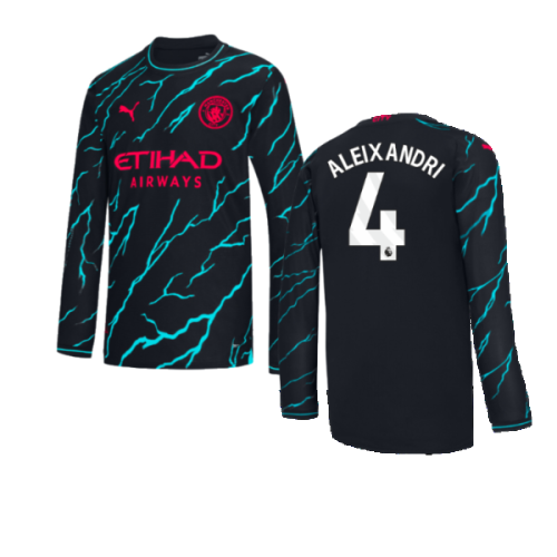 2023-2024 Man City Long Sleeve Third Shirt (Aleixandri 4)