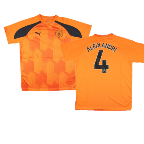 2023-2024 Man City Pre-Match Jersey (Orange) - Kids (Aleixandri 4)