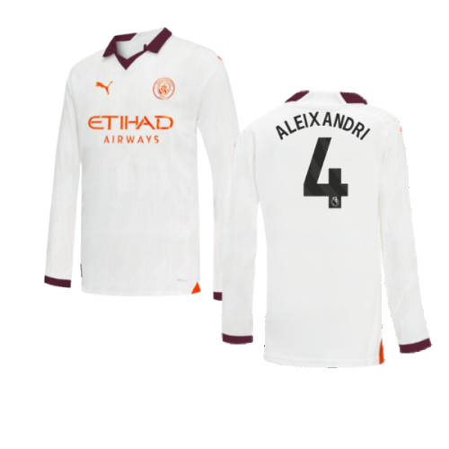 2023-2024 Man City Long Sleeve Away Shirt (Kids) (Aleixandri 4)