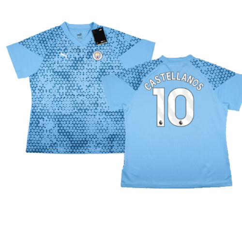 2023-2024 Man City Training Jersey (Light Blue) - Ladies (Castellanos 10)