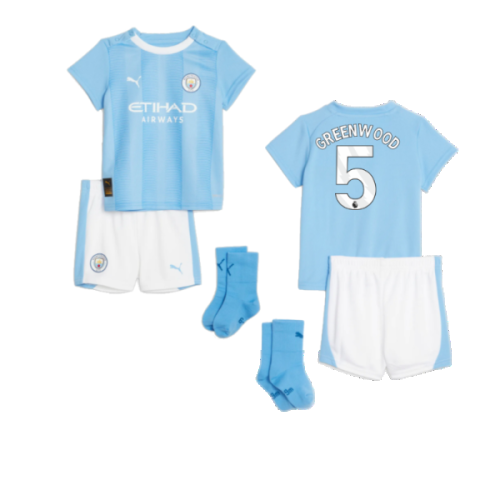 2023-2024 Man City Home Baby Kit (Greenwood 5)