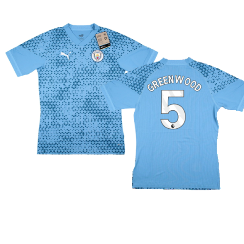 2023-2024 Man City Training Jersey Pro (Light Blue) (Greenwood 5)