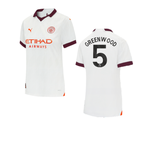 2023-2024 Man City Away Shirt (Ladies) (Greenwood 5)